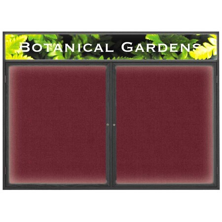 United Visual Products Open Faced Traditional Rounded Corkboard UV641ARC-BLACK-BLACK